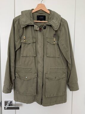 Classic 2010s J Crew Green Utility Jacket, Size XS